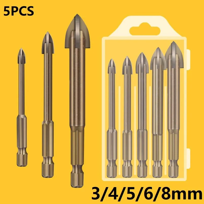 5pcs/set Efficient Universal Drilling Tool Drill Bit Hole Opening Power Tools Cross For Cemented Carbide Drill Bit Ceramic Brick
5pcs/set Efficient Universal Drilling Tool Drill Bit Hole Opening Power Tools Cross For Cemented Carbide Drill Bit Ceramic Brick