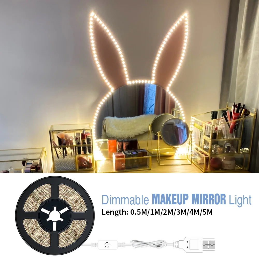 CanLing Makeup Vanity Mirror Light 5V USB Flexible LED Light Bathroom Mirror Lamp DIY espejo Wall light for Dressing Table 1m-5m
CanLing Makeup Vanity Mirror Light 5V USB Flexible LED Light Bathroom Mirror Lamp DIY espejo Wall light for Dressing Table 1m-5m