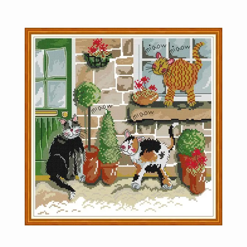 Cartoon Animal Cat Meow Joy Sunday Stamped Cross Stitch Kit Patterns 14CT 11CT Print Counted Handmade Embroidery Needlework Sets
Cartoon Animal Cat Meow Joy Sunday Stamped Cross Stitch Kit Patterns 14CT 11CT Print Counted Handmade Embroidery Needlework Sets