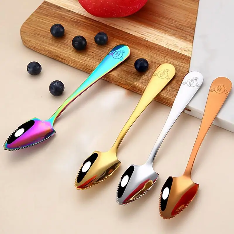 4PCS Grapefruit Spoons Set Creative Thick Smooth Stainless Steel Fruit Scraping Spoon Dessert Spoon Kitchen Gadget Cooking Tools
4PCS Grapefruit Spoons Set Creative Thick Smooth Stainless Steel Fruit Scraping Spoon Dessert Spoon Kitchen Gadget Cooking Tools