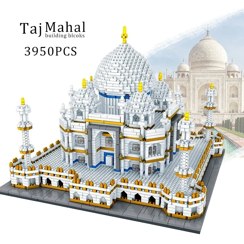 3950PCS Mini Blocks World Famous Architecture Taj Mahal 3D Model Building Blocks 3950 Pcs Bricks Creator Toys for Children
3950PCS Mini Blocks World Famous Architecture Taj Mahal 3D Model Building Blocks 3950 Pcs Bricks Creator Toys for Children