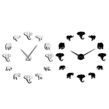 Jungle Animals Elephant Diy Large Wall Clock Home Decor Modern Design Mirror Effect Giant Frameless Elephants Diy Clock Watch
Jungle Animals Elephant Diy Large Wall Clock Home Decor Modern Design Mirror Effect Giant Frameless Elephants Diy Clock Watch