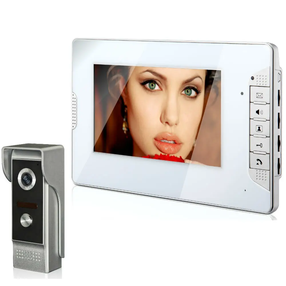 7 Inch Video Door Phone Doorbell Intercom Kit Doorbell Wired Video Intercom System Color Monitor and HD Door Camera
7 Inch Video Door Phone Doorbell Intercom Kit Doorbell Wired Video Intercom System Color Monitor and HD Door Camera