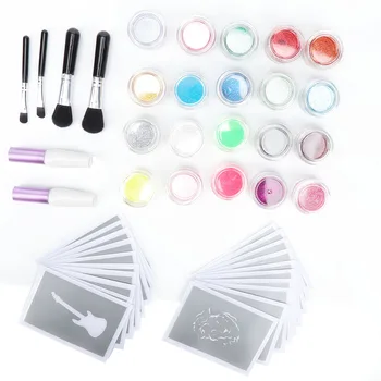 Luxury tattoo glitter powder 20colors Body Glitter Tattoo Stencils Safety Glitter Tattoo Kit for Children Adult for all ages 
Luxury tattoo glitter powder 20colors Body Glitter Tattoo Stencils Safety Glitter Tattoo Kit for Children Adult for all ages