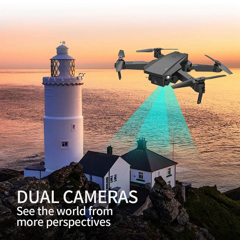 

R12 Optical Flow Positioning Follow Drones With Camera HD 4K 1080p Quadcopter FPV Photography WiFi Helicopter Foldable RC Dron