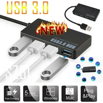 4 in 1 High Speed 4 Port USB 3.0 Hub Multi Splitter Expansion Desktop PC Laptop Adapter Home Office
4 in 1 High Speed 4 Port USB 3.0 Hub Multi Splitter Expansion Desktop PC Laptop Adapter Home Office