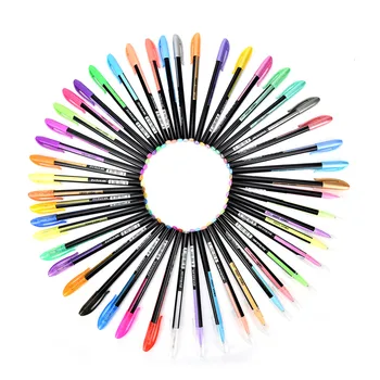 48pcs Fluorescent Gel Ink Pen Refills Watercolor Brush Colorful Stationery Neon Set Color gel pen set for Handbook color pen 
48pcs Fluorescent Gel Ink Pen Refills Watercolor Brush Colorful Stationery Neon Set Color gel pen set for Handbook color pen