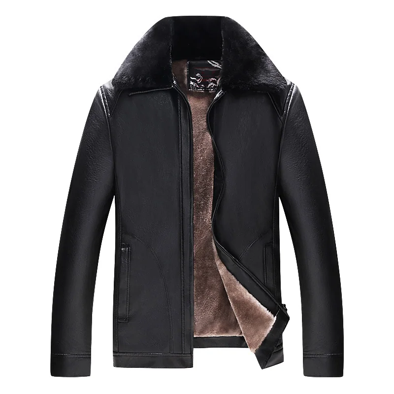 ChangNiu 2019 Fashion Leather Jackets For Male Black Solid Full Sleeve Zipper Autumn Winter Warm PU Leather Faux Fur Inside
ChangNiu 2019 Fashion Leather Jackets For Male Black Solid Full Sleeve Zipper Autumn Winter Warm PU Leather Faux Fur Inside