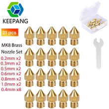 20Pcs MK8 Nozzles Copper Brass 0.2-1.0mm MK8 Nozzle 1.75mm PLA filament for Ender 3 CR10 Ender 5 Two Trees Bluer 3D Printer
20Pcs MK8 Nozzles Copper Brass 0.2-1.0mm MK8 Nozzle 1.75mm PLA filament for Ender 3 CR10 Ender 5 Two Trees Bluer 3D Printer
