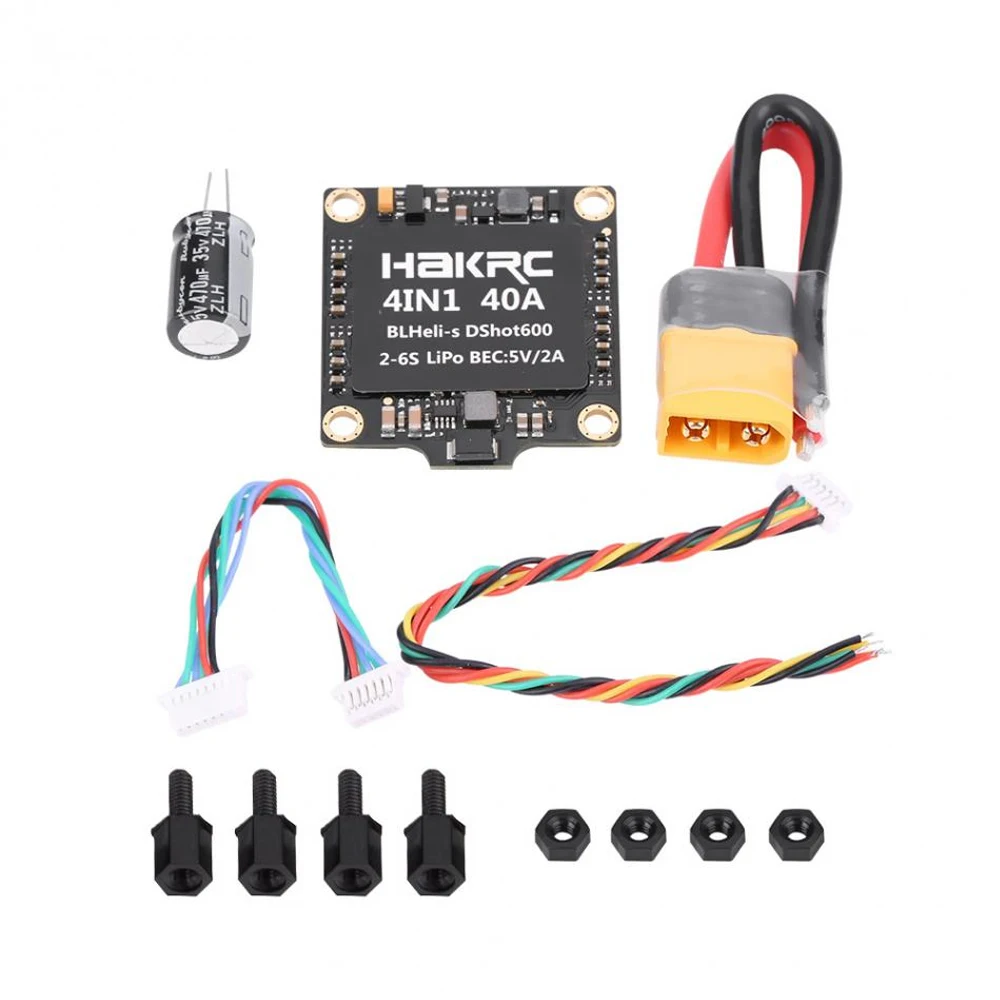 HAKRC 15A/20A/30A/40A/50A 4In1 50A 3-6S BLHeli_32 5V 3A BEC Dshot1200 Mini Size ESC for DIY Quadcopter FPV Racing Drone
HAKRC 15A/20A/30A/40A/50A 4In1 50A 3-6S BLHeli_32 5V 3A BEC Dshot1200 Mini Size ESC for DIY Quadcopter FPV Racing Drone