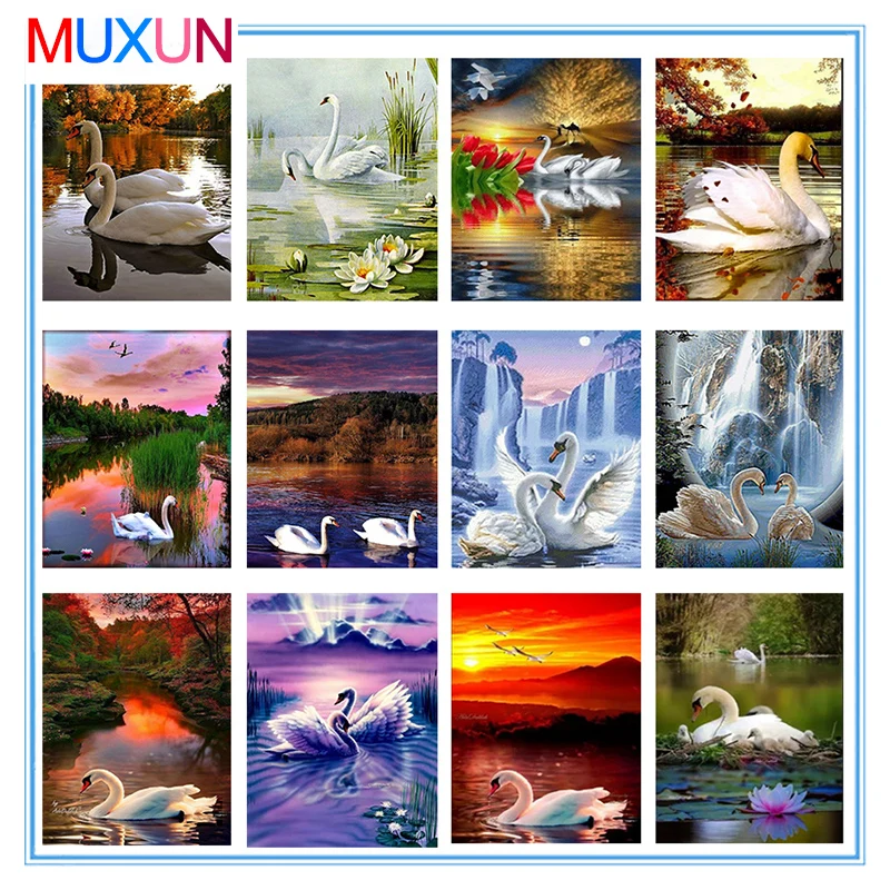 Muxun 5D Diamond Painting Landscape Swan Diamond Embroidery Scenic Pattern Rhinestones Needlework Diy Diamond Mosaic Kit Ep230
Muxun 5D Diamond Painting Landscape Swan Diamond Embroidery Scenic Pattern Rhinestones Needlework Diy Diamond Mosaic Kit Ep230