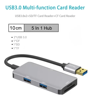 Multi-function high speed usb3.0 hub adapter splitter Hub/SD/TF/CF cardreader for macbook air computer pc laptop Docking Station
Multi-function high speed usb3.0 hub adapter splitter Hub/SD/TF/CF cardreader for macbook air computer pc laptop Docking Station