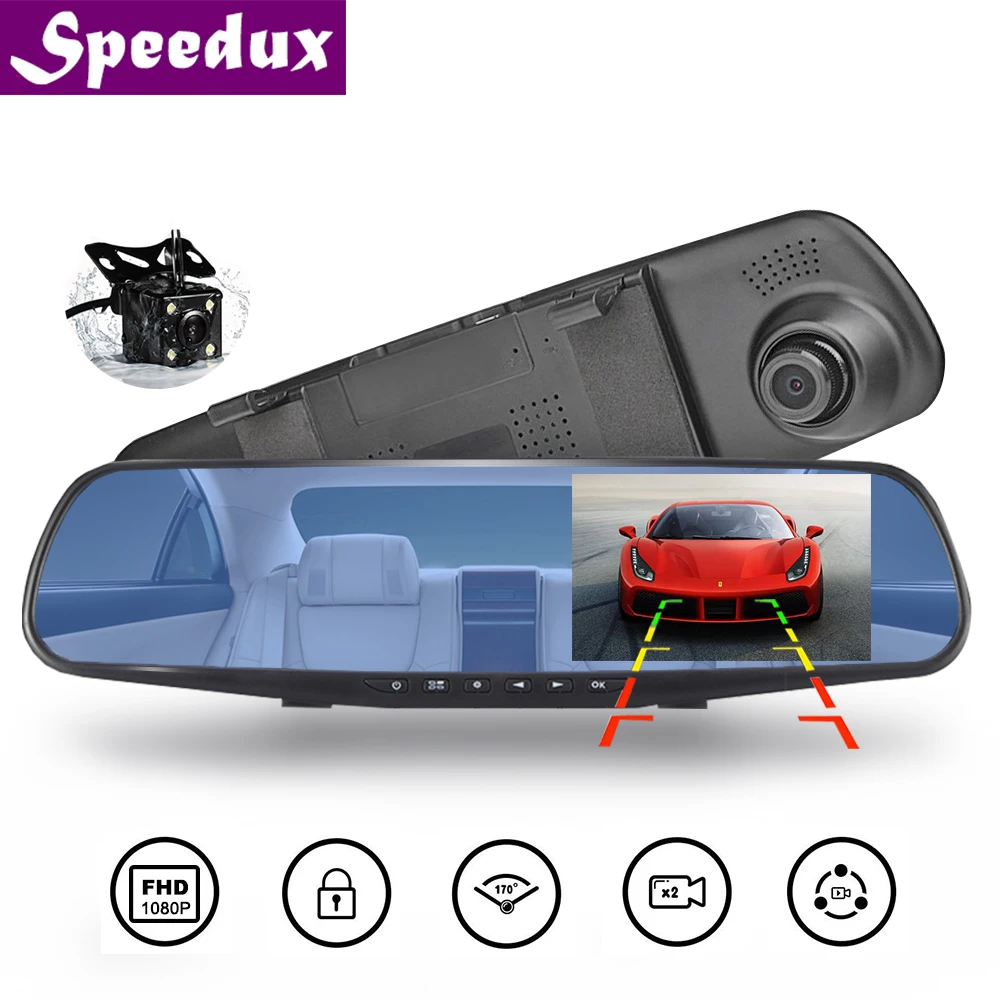 4.3 Inch Dash Cam Car DVR Recorder Rear view Camera Dual Lens Car Camera Full HD 1079P Video With Rear view DVR Auto Registrator
4.3 Inch Dash Cam Car DVR Recorder Rear view Camera Dual Lens Car Camera Full HD 1079P Video With Rear view DVR Auto Registrator