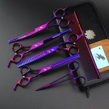 Professional 7 Inch Dog Grooming Scissors Set Safety Round Tip Dog Shear Hair Cutting Thinning Curved Scissors With Comb Bag
Professional 7 Inch Dog Grooming Scissors Set Safety Round Tip Dog Shear Hair Cutting Thinning Curved Scissors With Comb Bag