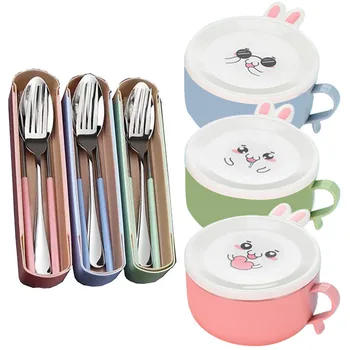 Household Stainless Steel Instant Noodle Bowl with Lid Large Instant Noodle Bowl Student Female Dormitory Lunch Box Instant
Household Stainless Steel Instant Noodle Bowl with Lid Large Instant Noodle Bowl Student Female Dormitory Lunch Box Instant