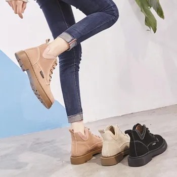 Leather short boots women's spring and autumn single boots short tube Martin boots women's new net red all around bandage
Leather short boots women's spring and autumn single boots short tube Martin boots women's new net red all around bandage