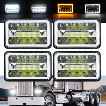 4x6 Led Headlights Sealed Beam High Low Beam DRL Turn Signal for Kenworth Peterbil Replacement H4651 H4652 H4656 H4666 H6545
4x6 Led Headlights Sealed Beam High Low Beam DRL Turn Signal for Kenworth Peterbil Replacement H4651 H4652 H4656 H4666 H6545