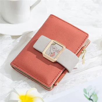 Women Wallets Small Fashion Brand Leather Purse Portable Ladies Metal Zipper Buckle Cute PU Money Card Bag Card Clip Wallet 
Women Wallets Small Fashion Brand Leather Purse Portable Ladies Metal Zipper Buckle Cute PU Money Card Bag Card Clip Wallet
