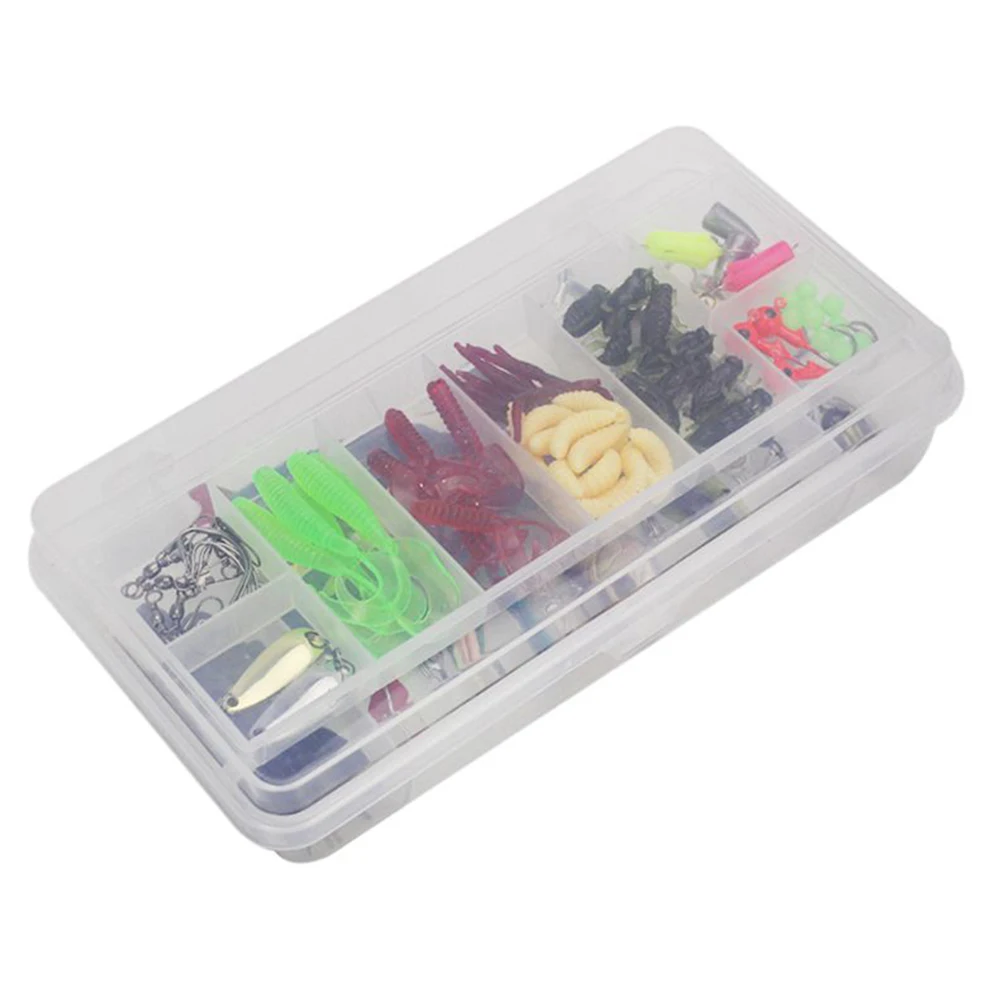 101 pcs Plastic Fishing Lure Set Multi function Crank Baits Lures Set Artificial Worm Silicone Fish Baits Soft Fishing Lure Lead 101 pcs Plastic Fishing Lure Set Multi function Crank Baits Lures Set Artificial Worm Silicone Fish Baits Soft Fishing Lure Lead