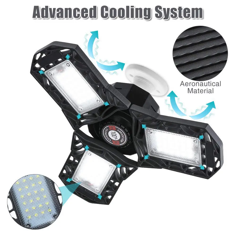 360 Degrees Super Bright LED Garage Ceiling Lights E27 60W/80W LED Deformation High Bay Lighting Industrial Lamp Workshop Light
360 Degrees Super Bright LED Garage Ceiling Lights E27 60W/80W LED Deformation High Bay Lighting Industrial Lamp Workshop Light