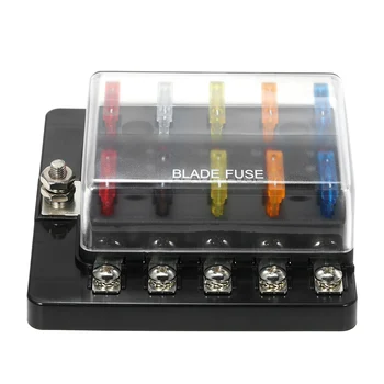 Hot New 10 Way 6v 12v 24v systems Blade Fuse Box with LED Indicator Fuse Block for Car Boat Marine Caravan
Hot New 10 Way 6v 12v 24v systems Blade Fuse Box with LED Indicator Fuse Block for Car Boat Marine Caravan