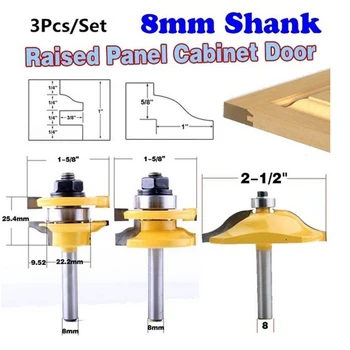 3Pcs 1-5/8”8mm Shank Woodworking Tenon Cutter Woodworking Milling Cutter Router Bit Trimming Tool - Yellow
3Pcs 1-5/8”8mm Shank Woodworking Tenon Cutter Woodworking Milling Cutter Router Bit Trimming Tool - Yellow