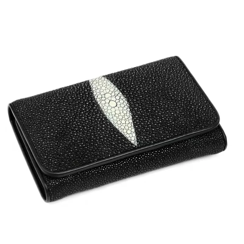 Fancy Designer Exotic Real Leather Female Black Short Wallet Genuine Stingray Skin Women's Card Holders Lady Small Clutch Purse
Fancy Designer Exotic Real Leather Female Black Short Wallet Genuine Stingray Skin Women's Card Holders Lady Small Clutch Purse