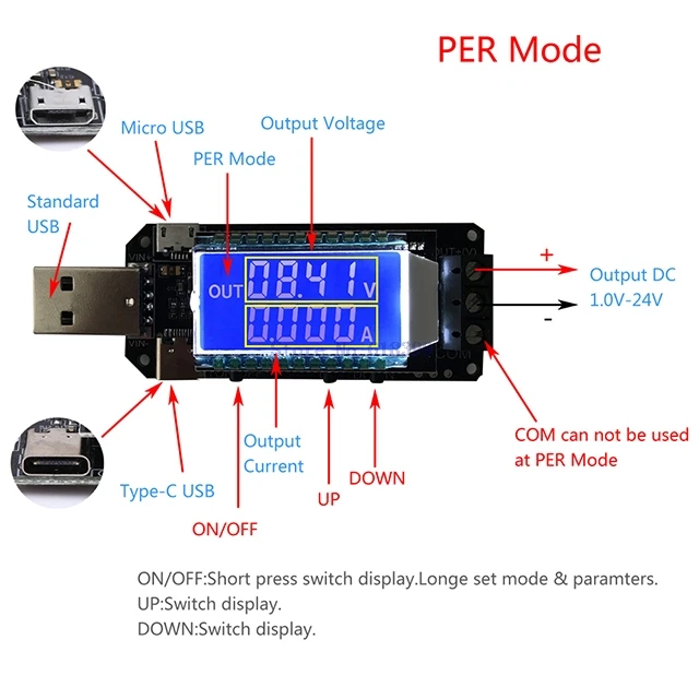 A7-- USB Step UP/Down Power Supply Module Button Adjustable Boost Buck Converter Tester Out DC 1.0V-24V DC-DC 5V to 3.5V/9V/12V/
A7-- USB Step UP/Down Power Supply Module Button Adjustable Boost Buck Converter Tester Out DC 1.0V-24V DC-DC 5V to 3.5V/9V/12V/