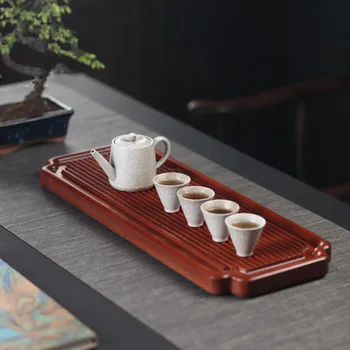 

Kung Fu Teaware Rosewood Tea Tray Home Whole Piece Solid Wood Tea Table Simple Drainage Tray Tea Ceremony Accessories
