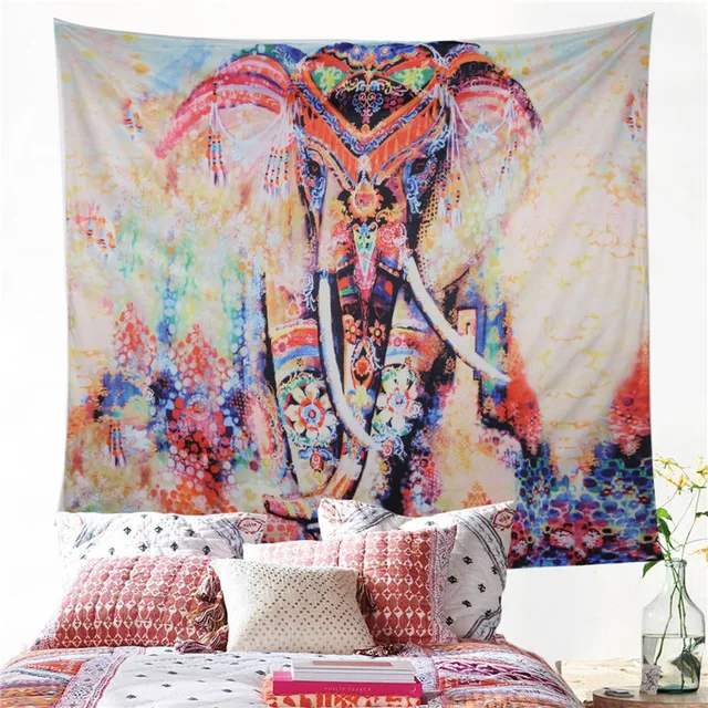 Elephant Tapestry Colored Printed Decorative Mandala Tapestry Watercolor 130cmx150cm 150cmx200cm Boho Wall Carpet
Elephant Tapestry Colored Printed Decorative Mandala Tapestry Watercolor 130cmx150cm 150cmx200cm Boho Wall Carpet