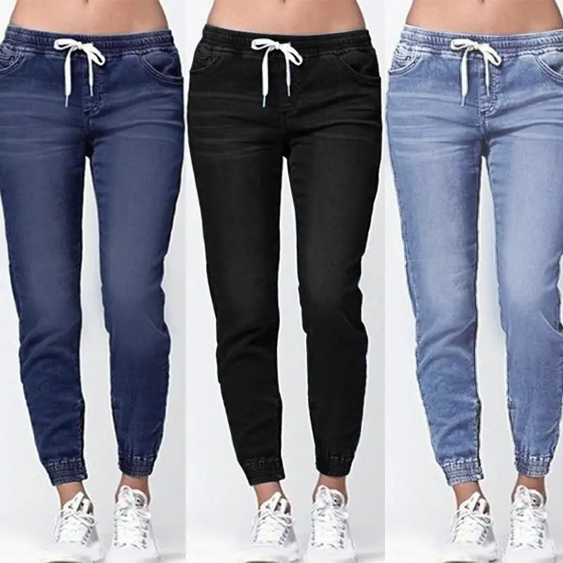 Women High Waist Skinny Jeans Pants Pencil Denim Pants Ladies Drawstring Long Trousers Elastic Waist Streetwear Pantalones Mujer
Women High Waist Skinny Jeans Pants Pencil Denim Pants Ladies Drawstring Long Trousers Elastic Waist Streetwear Pantalones Mujer