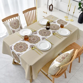 Waterproof Oilproof Table Cloth Rectangular/Round Polyester Tablecloth Table Runner Cover For Dining Table Home Wedding Party
Waterproof Oilproof Table Cloth Rectangular/Round Polyester Tablecloth Table Runner Cover For Dining Table Home Wedding Party