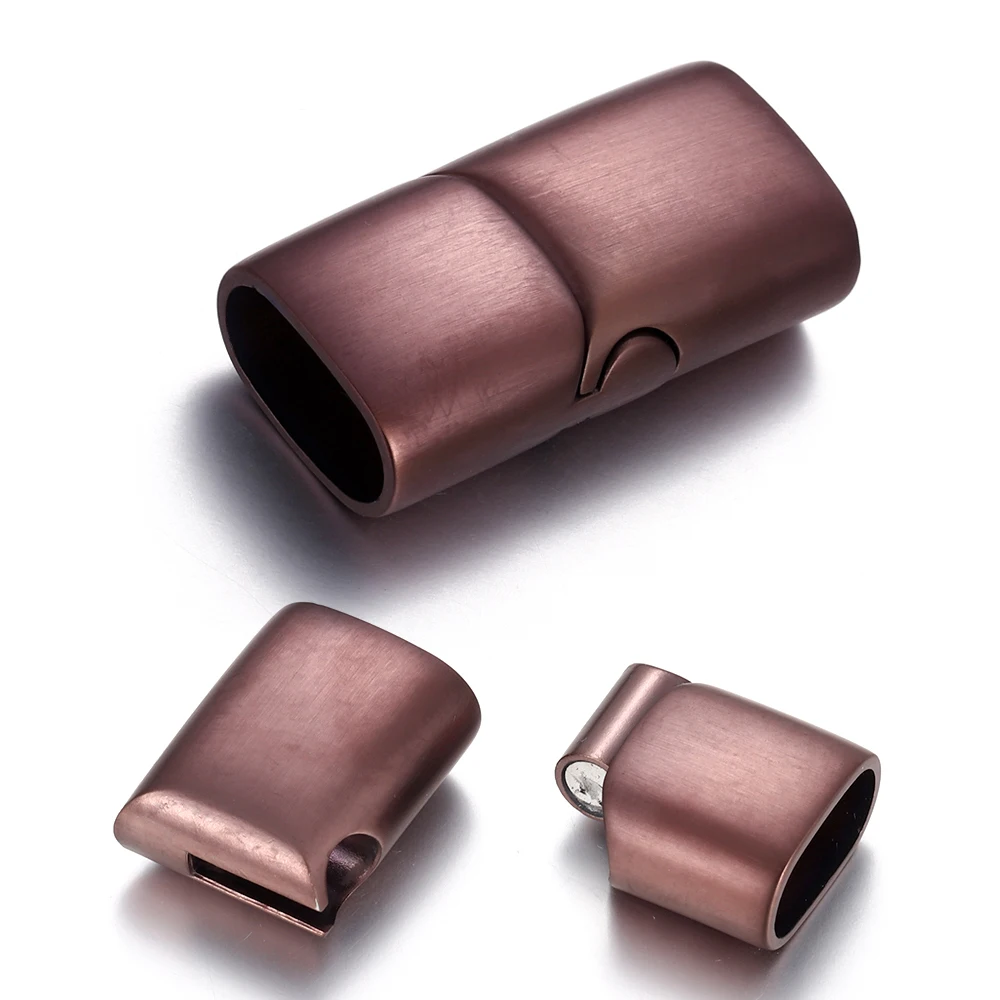 Stainless Steel Magnetic Clasp 12x6mm Red Bronze Plated Brushed Fastener Bracelet DIY Jewelry Making Closure Magnet Buckle
Stainless Steel Magnetic Clasp 12x6mm Red Bronze Plated Brushed Fastener Bracelet DIY Jewelry Making Closure Magnet Buckle