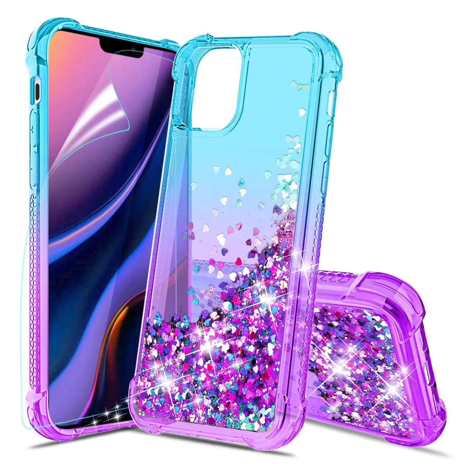 for iPhone 11 2019 Case Gradient Floating Quicksand Four Reinforced Corners TPU Bumper Cushion Protective Shockproof Cover
for iPhone 11 2019 Case Gradient Floating Quicksand Four Reinforced Corners TPU Bumper Cushion Protective Shockproof Cover