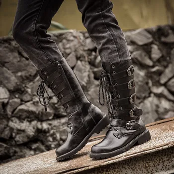 Men's Retro High-top Boots Fashion Trend British Style Motorcycle Boots Martin Boots Autumn and Winter Waterproof Military Boots
Men's Retro High-top Boots Fashion Trend British Style Motorcycle Boots Martin Boots Autumn and Winter Waterproof Military Boots