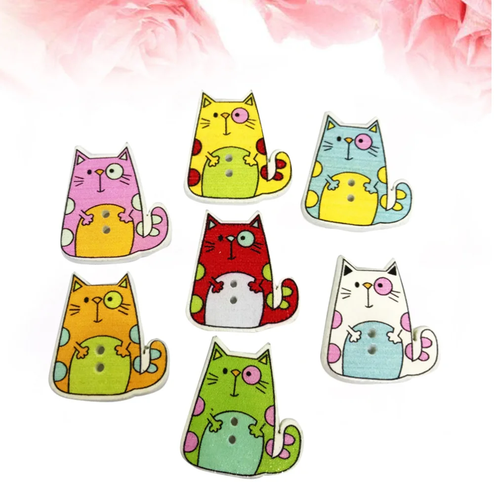 50 Pcs Colorful Cartoon Cat Wooden Snaps Wooden Buttons DIY Snaps for Kniting Sewing
50 Pcs Colorful Cartoon Cat Wooden Snaps Wooden Buttons DIY Snaps for Kniting Sewing