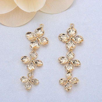 4PCS 42x15MM 24K Champagne Gold Color Plated Brass Double Flower Charms Pendants High Quality Diy Jewelry Accessories
4PCS 42x15MM 24K Champagne Gold Color Plated Brass Double Flower Charms Pendants High Quality Diy Jewelry Accessories