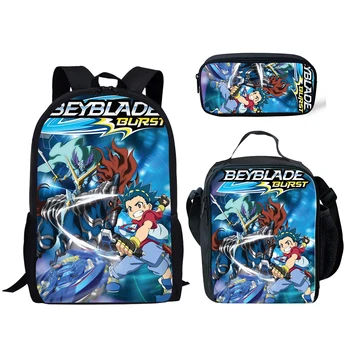 Anime Beyblade Burst Print School Bag Sets For Teenager Boys Cool Cartoon Lunch Box Kids Crossbody Bag Children Pen Box Bookbags
Anime Beyblade Burst Print School Bag Sets For Teenager Boys Cool Cartoon Lunch Box Kids Crossbody Bag Children Pen Box Bookbags