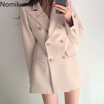 Nomikuma Notched Collar OL Blazers Double-breasted Long Sleeve Female Suit Jackets 2020 Women Office Ladies Suit Blazer 3Z005
Nomikuma Notched Collar OL Blazers Double-breasted Long Sleeve Female Suit Jackets 2020 Women Office Ladies Suit Blazer 3Z005