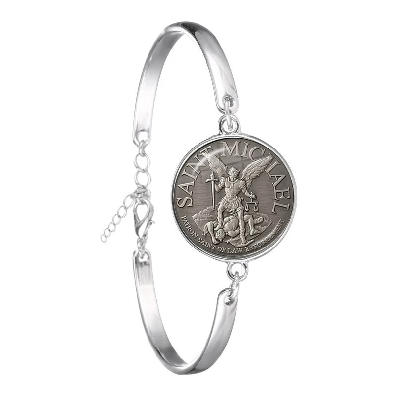 Fashion Bracelet Archangel St.Michael Protect Me Saint Shield Protection Charm Russian Orhodox Bangle Jewelry For Holy Gift
Fashion Bracelet Archangel St.Michael Protect Me Saint Shield Protection Charm Russian Orhodox Bangle Jewelry For Holy Gift