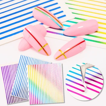 1 Sheet 3D Nail Sticker Curve Stripe Lines Nails Stickers Gradient Adhesive Striping Tape Nail Foil Nail Art Stickers Decals
1 Sheet 3D Nail Sticker Curve Stripe Lines Nails Stickers Gradient Adhesive Striping Tape Nail Foil Nail Art Stickers Decals
