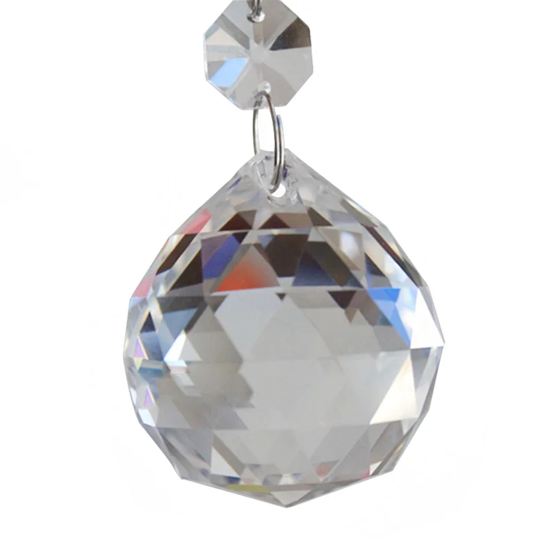 5 Size Clear Feng Shui Hanging Crystal Ball Sphere Prism Faceted Sun Catcher