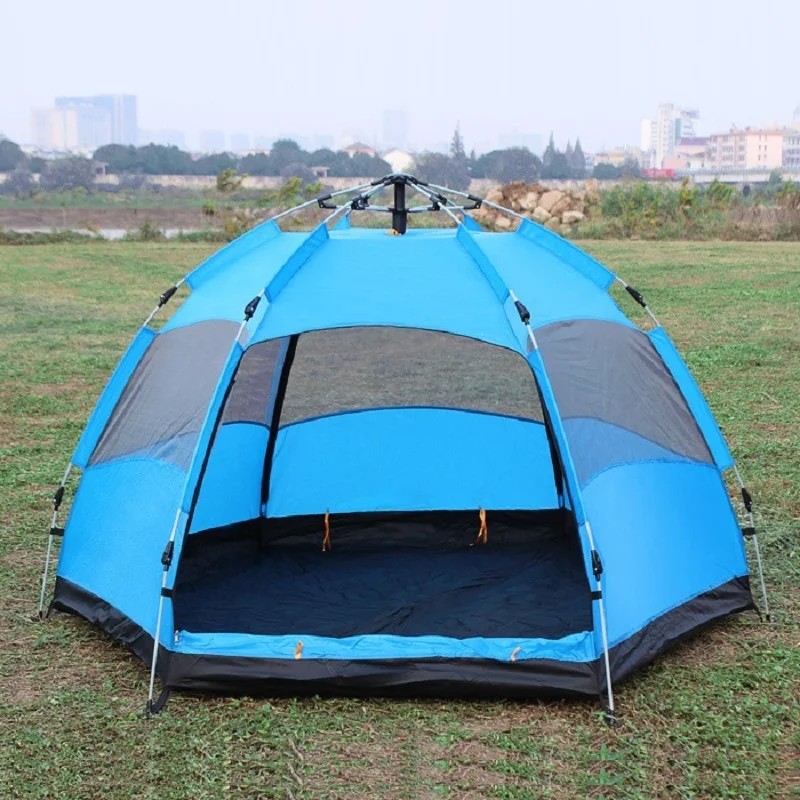 Automatic multi-person double-layer 5-8 people hexagonal tent outdoor hiking camping camping rain tent 
Automatic multi-person double-layer 5-8 people hexagonal tent outdoor hiking camping camping rain tent