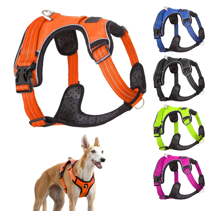 High Quality Strong Pet Dog Harness Collar For Dogs Training Vest Medium Big Dog Service Adjustable Outdoor Protective Harness
High Quality Strong Pet Dog Harness Collar For Dogs Training Vest Medium Big Dog Service Adjustable Outdoor Protective Harness