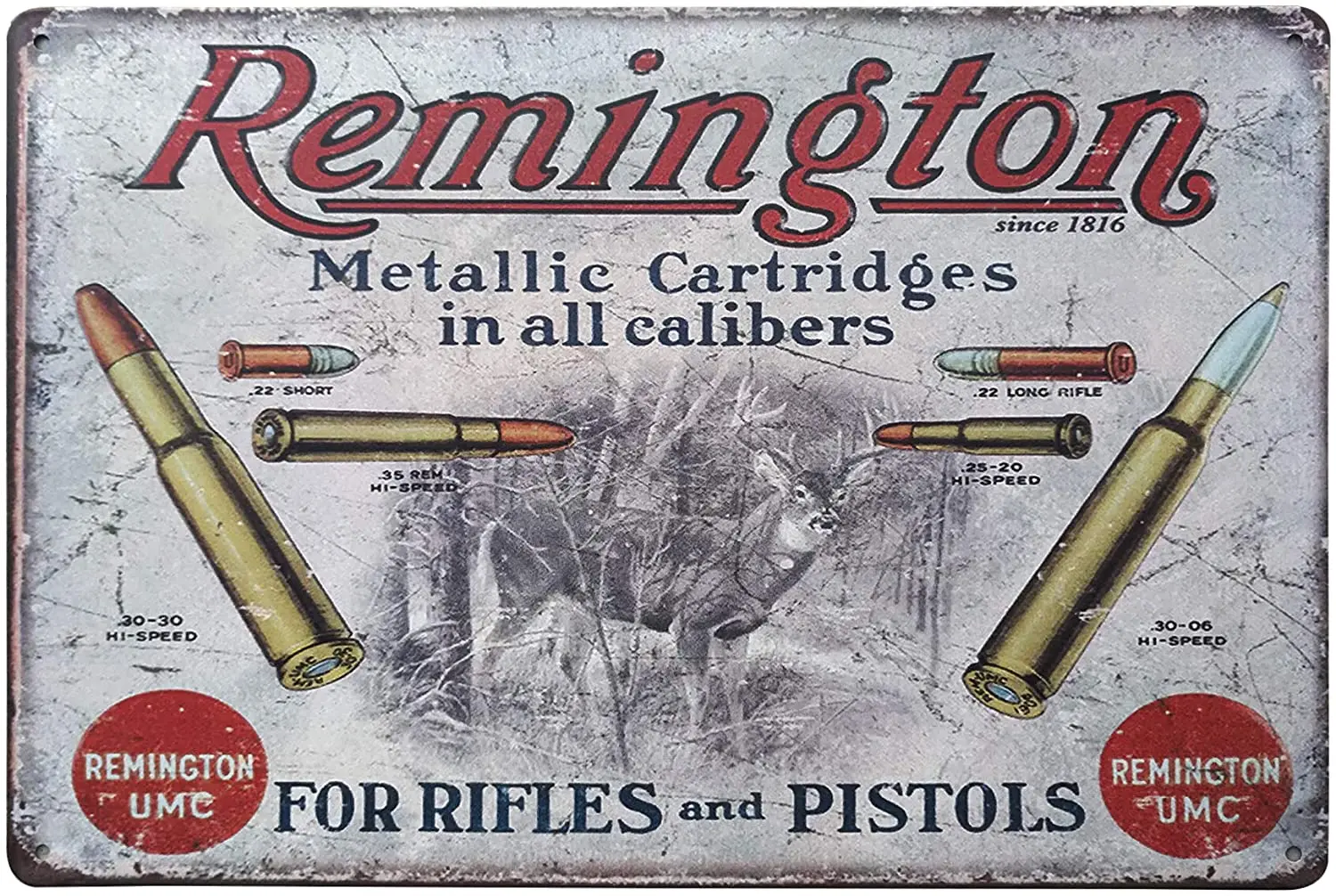 FSTIKO Remington Rifles Pistols Gun Bullet Tin Signs Vintage Metal Bar Sign Home Decor Men Cave Garage Wall Decoration 8X12Inch
FSTIKO Remington Rifles Pistols Gun Bullet Tin Signs Vintage Metal Bar Sign Home Decor Men Cave Garage Wall Decoration 8X12Inch