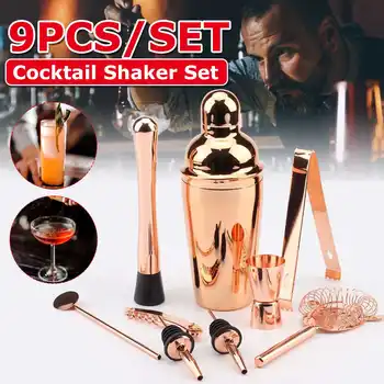9Pcs Set 550ML Cocktail Making Barware Set Stainless Steel Base Shaker Maker Party Bar Bartender Kit Perfect Gift
9Pcs Set 550ML Cocktail Making Barware Set Stainless Steel Base Shaker Maker Party Bar Bartender Kit Perfect Gift