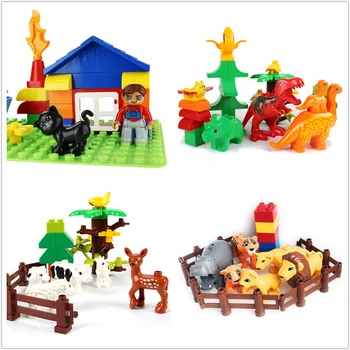 Duploe Big Size Diy Building Blocks Animal Accessories Figures Family Police Compatible with Duploed Toys for Children Kids Gift 
Duploe Big Size Diy Building Blocks Animal Accessories Figures Family Police Compatible with Duploed Toys for Children Kids Gift