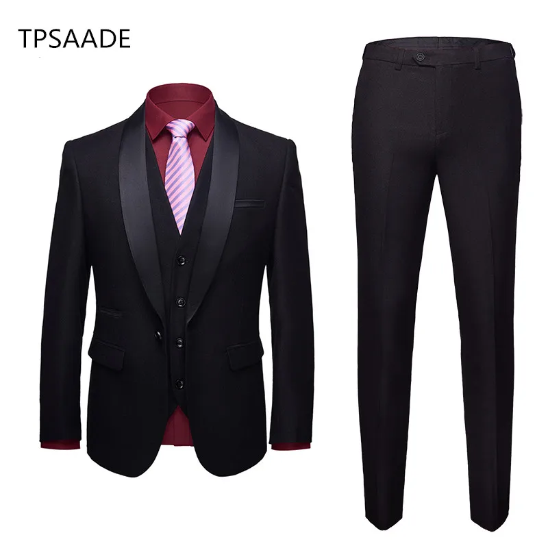 2020 Shawl Lapel Solid black Men's Groom Tuxedos for Wedding Suits Three Pieces Jacket Pants Vest Formal Man Blazer Latest Style
2020 Shawl Lapel Solid black Men's Groom Tuxedos for Wedding Suits Three Pieces Jacket Pants Vest Formal Man Blazer Latest Style