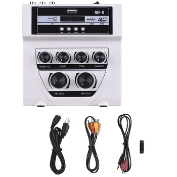 MF8 Mini Portable Microphone Audio Mixer with USB DJ Sound Mixing Home Amplifier Console for Karaoke(White,EU Plug)
MF8 Mini Portable Microphone Audio Mixer with USB DJ Sound Mixing Home Amplifier Console for Karaoke(White,EU Plug)