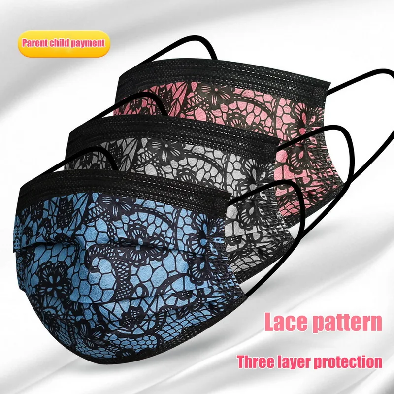 3 Layer Non Woven Fabric Anti Fog Face Cover Lace Printing Decorated Anti Spatter Mouth Cover Festival Facial Decoration
3 Layer Non Woven Fabric Anti Fog Face Cover Lace Printing Decorated Anti Spatter Mouth Cover Festival Facial Decoration